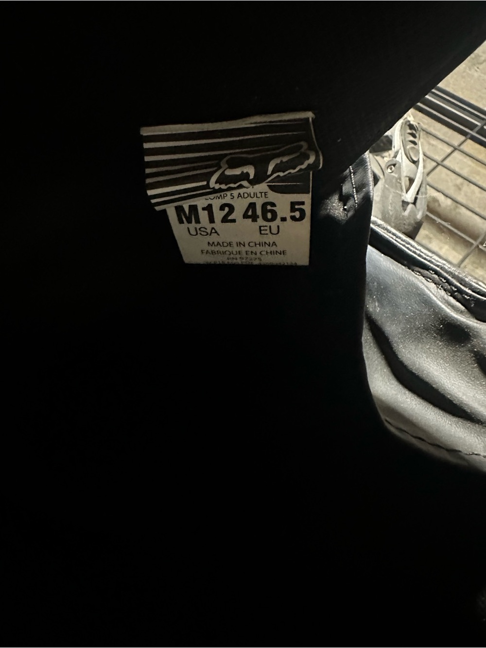 Fox Black and White Motocross Boots with Logo - Picture 3 of 3